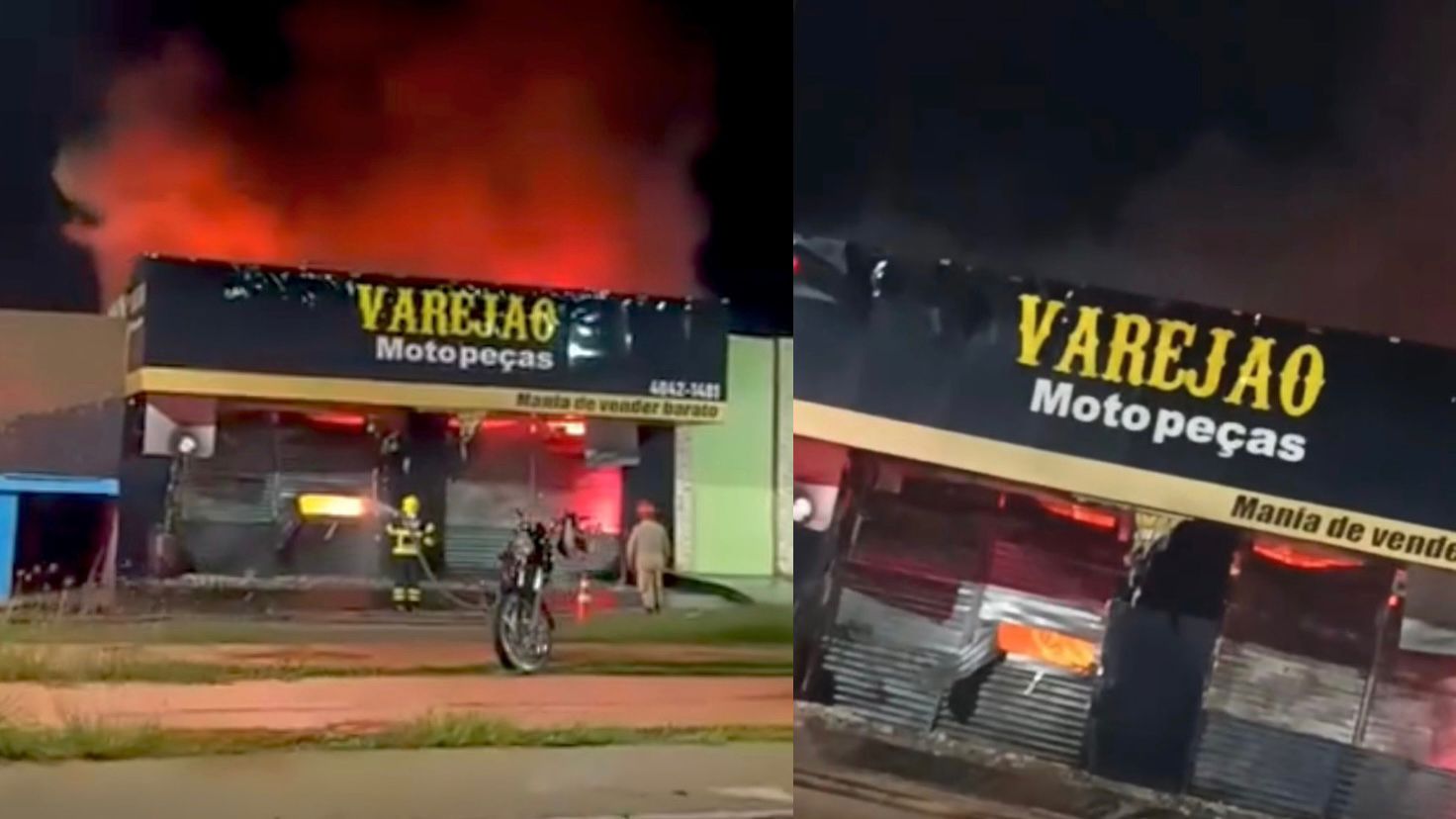 Loja em Cuiabá Vira Cinzas Após Grande Incêndio