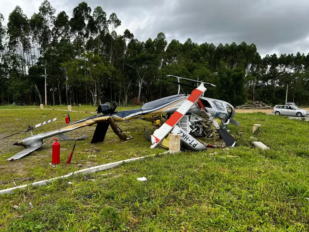 Helicóptero Cai Durante Decolagem e Todos Sobrevivem