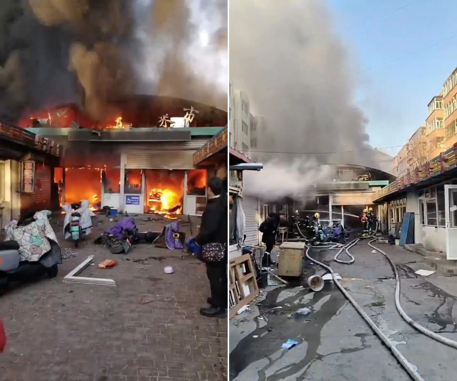 Incêndio devastador em mercado na China deixa 8 mortos; VEJA VÍDEO