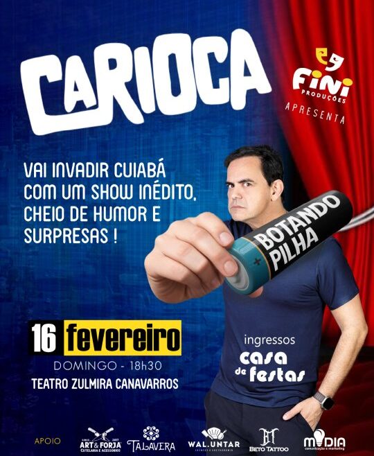 Carioca promete agitar Cuiabá com o show Botando Pilha; VEJA VÍDEO
