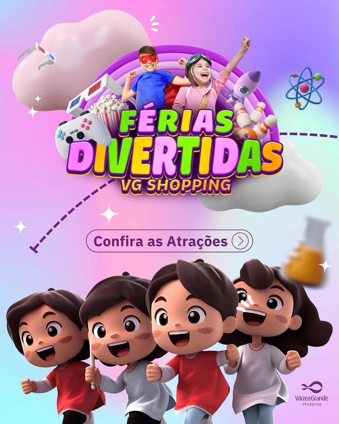 Férias no VG Shopping garante diversão ciência e atividades para todas as idades; SAIBA TUDO