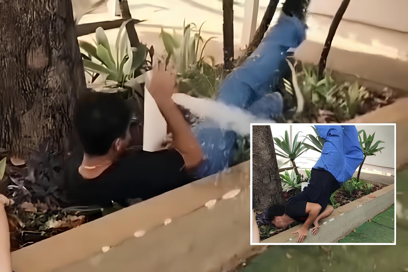 Acrobacia dá errado, jovem leva tombo e ainda sai no prejuízo