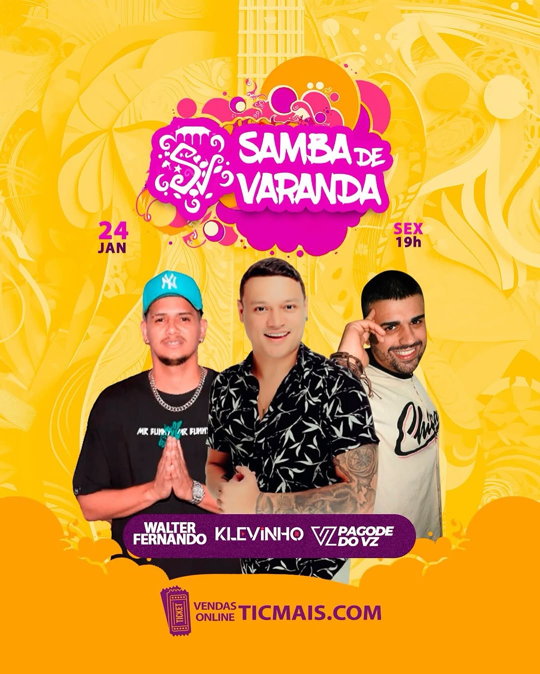 Samba energia e boas vibrações para uma noite especial no Samba de Varanda; SAIBA TUDO