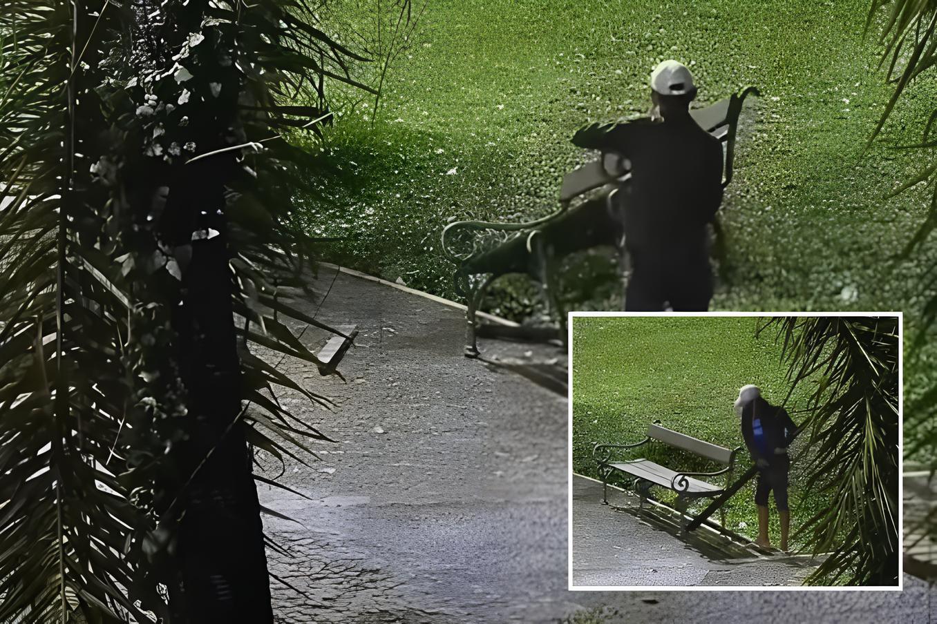 Homem tenta furtar banco de praça e é preso