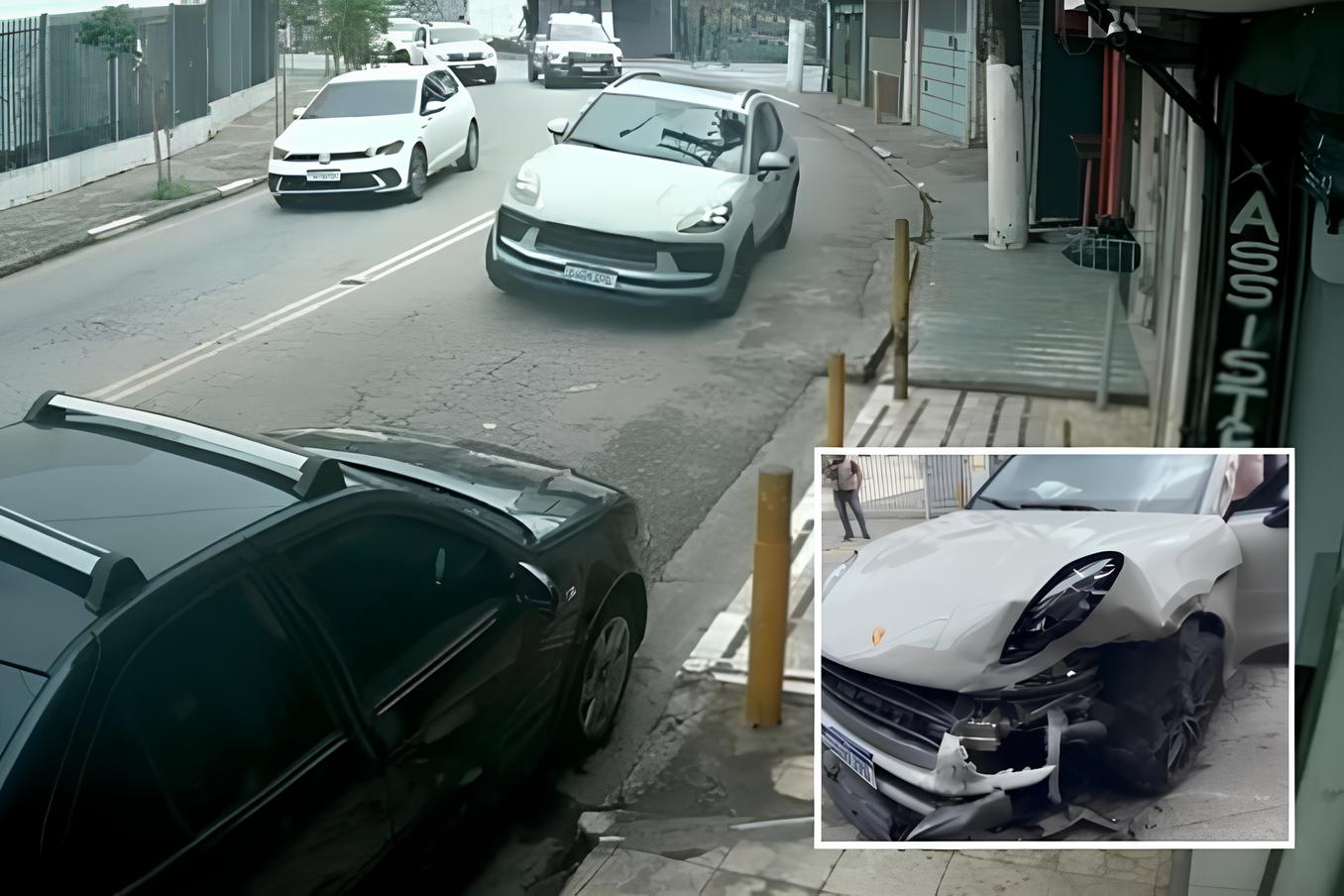 Homem é preso após ser perseguido e bater umas das seis Porsches furtadas