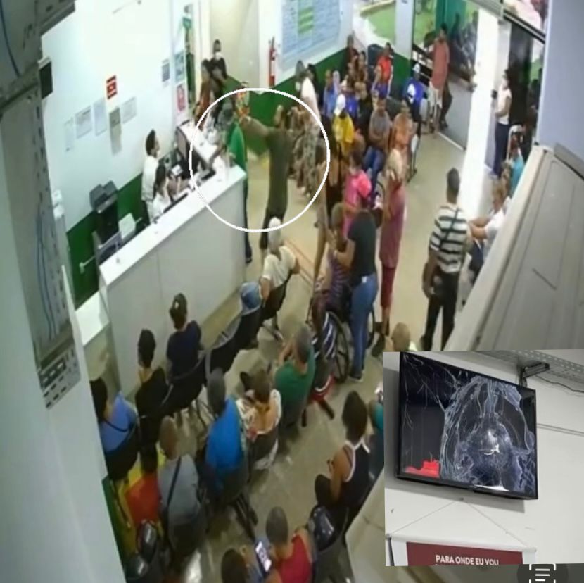 Homem destrói TV em UPA de Sinop e deixa pacientes em choque