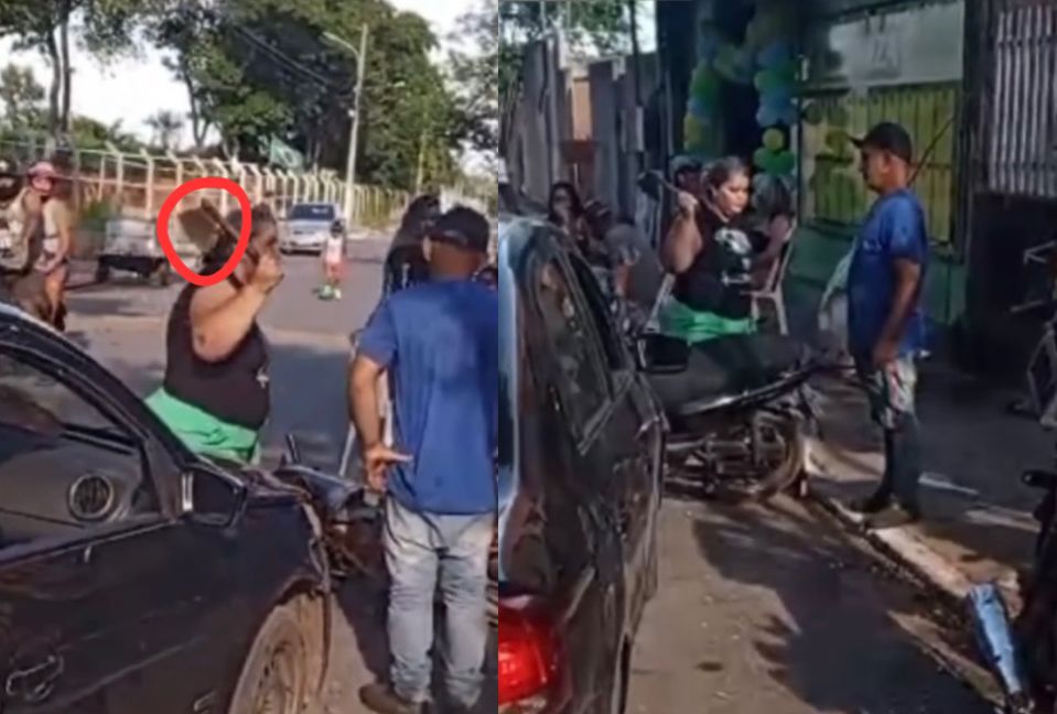 Briga de casal com machadinha termina em tumulto