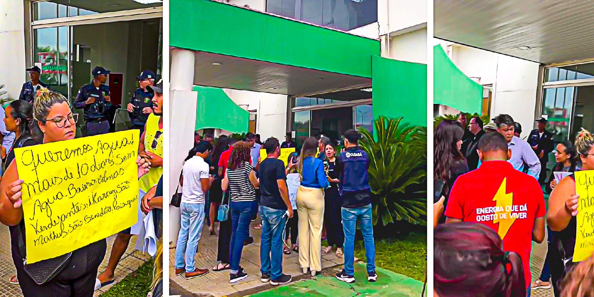 Falta d’água revolta moradores de Várzea Grande e gera protesto na prefeitura; veja vídeo