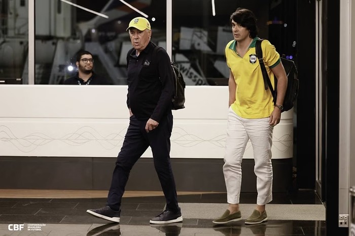 Vídeo mostra chegada de Ancelotti ao Rio: clima de mistério marca nova fase da CBF; veja