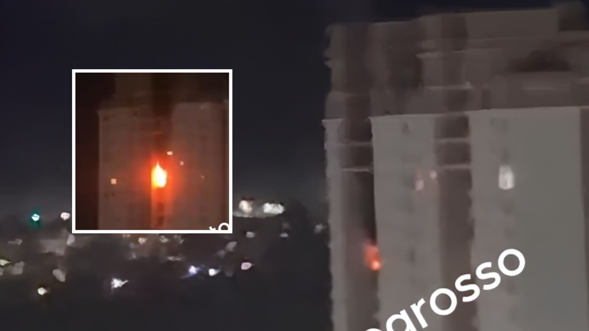 Apartamento de luxo em Cuiabá pega fogo e som de explosão precede as chamas; veja vídeo