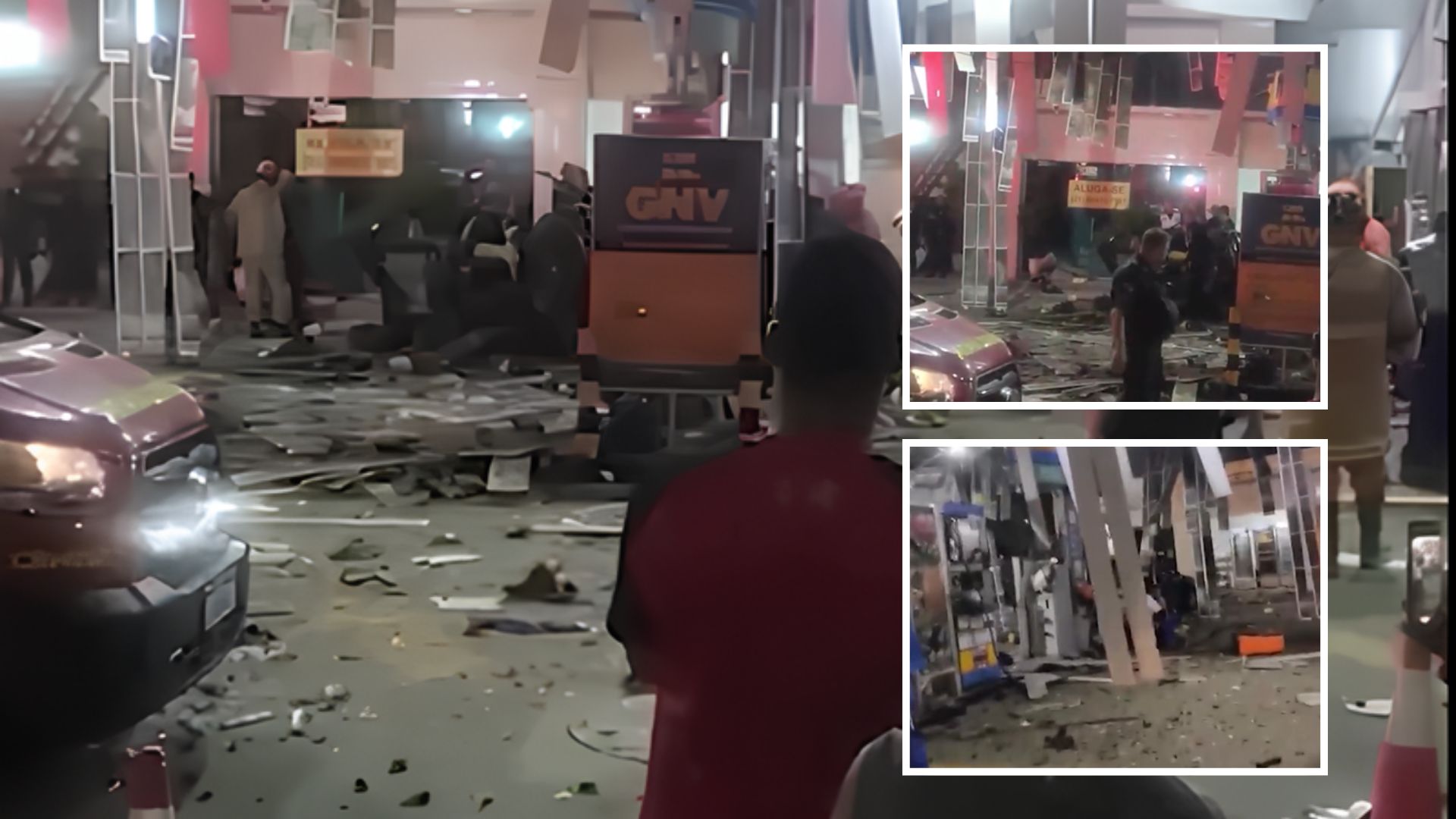 Carro explode em posto e imagens mostram destruição; veja vídeo