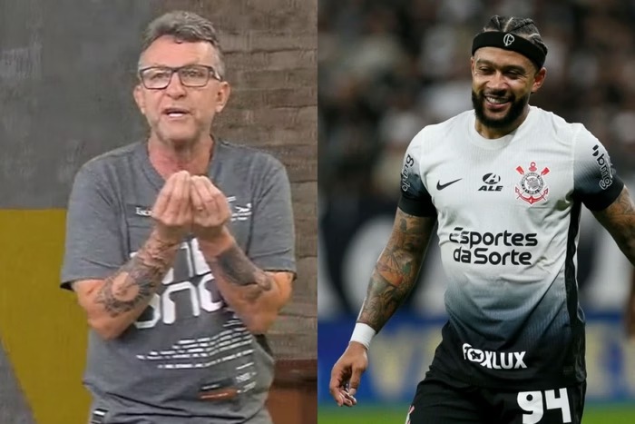 Vídeo: Craque Neto xinga Memphis Depay após ser citado em música