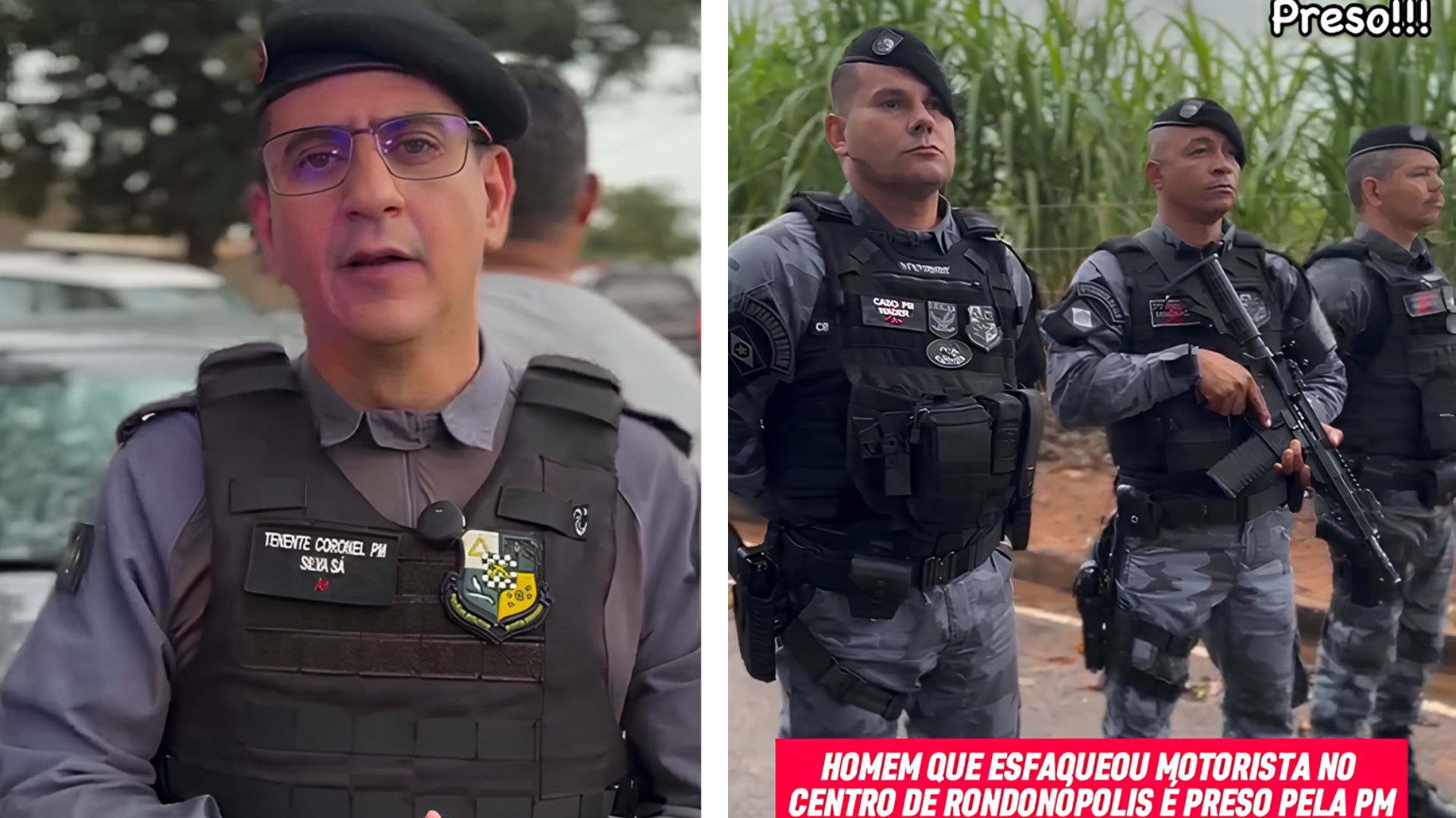 Homem suspeito de tentativa de homicídio a facadas é preso após fuga em Rondonópolis; veja vídeo