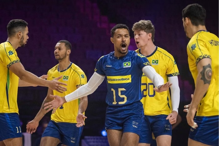 Brasil domina a China, vence por 3 a 0 e assume a liderança da Liga das Nações de Vôlei