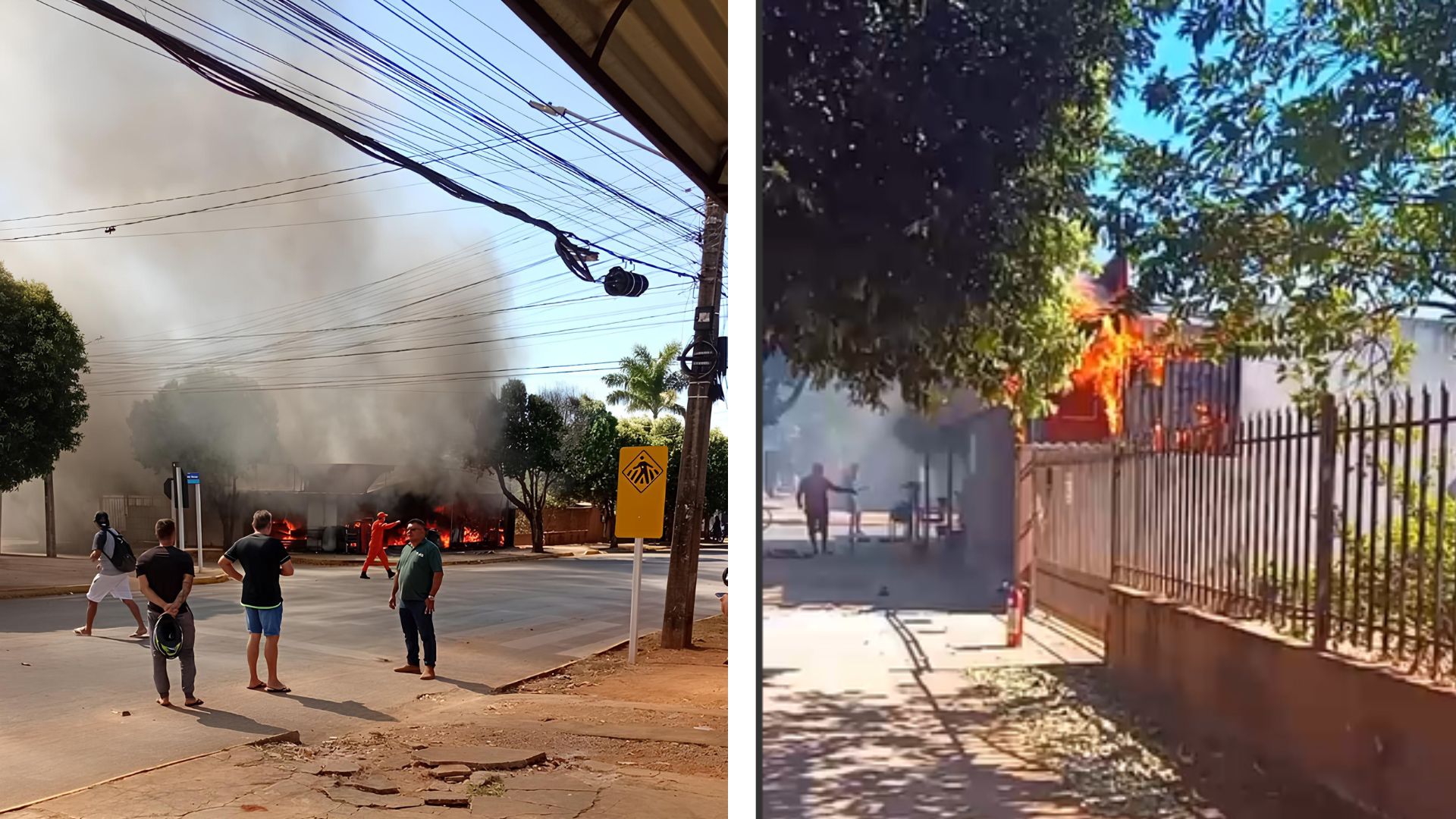 Incêndio de grandes proporções assusta moradores em Lucas do Rio Verde e mobiliza Corpo de Bombeiros; veja vídeo