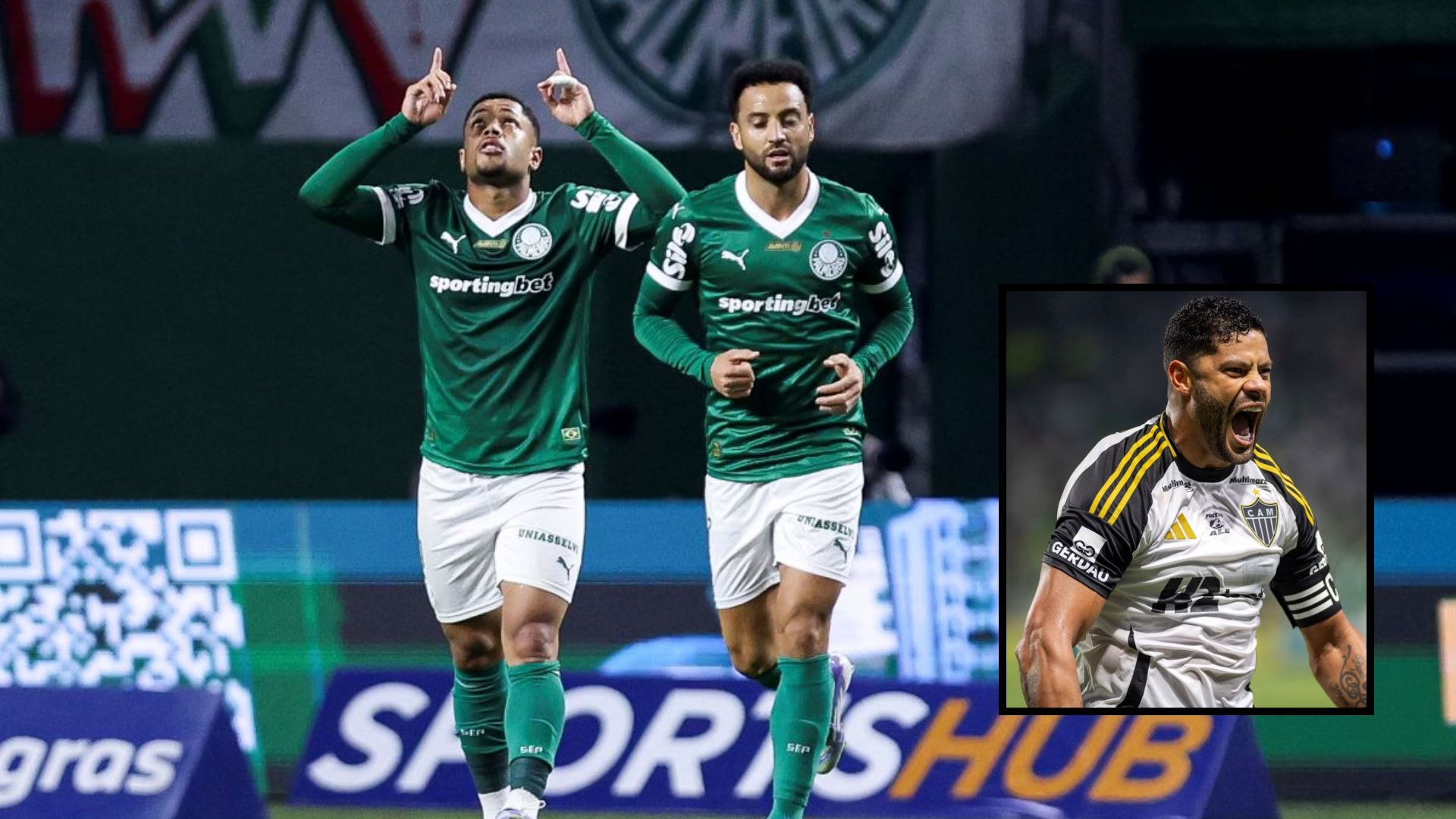 Hulk brilha em cobranças de falta, mas Palmeiras vence o Galo e volta ao G-4 com jogo eletrizante no Allianz