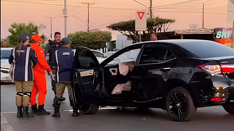 Homem persegue e colide contra carro da ex-companheira em avenida de Sorriso; veja vídeo