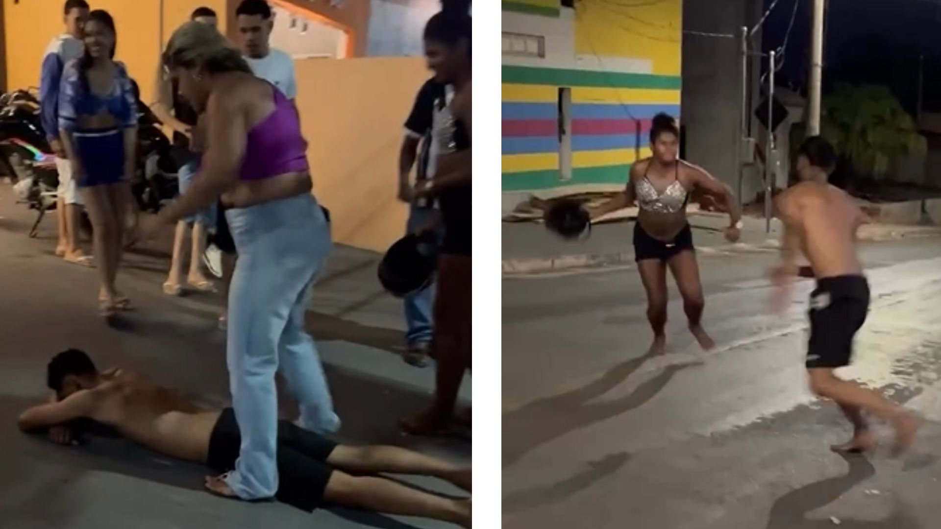 Confusão termina em pancadaria no centro de Diamantino durante a madrugada; veja vídeo