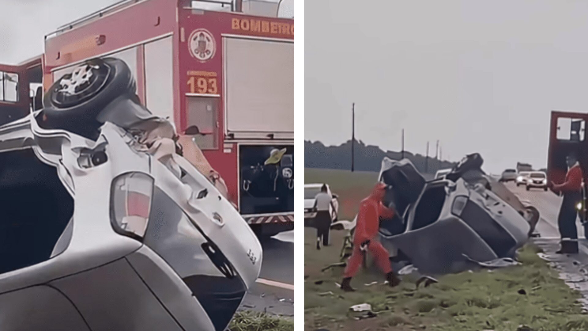Motorista morre preso às ferragens em batida entre Uno e Amarok em Lucas do Rio Verde; veja vídeo