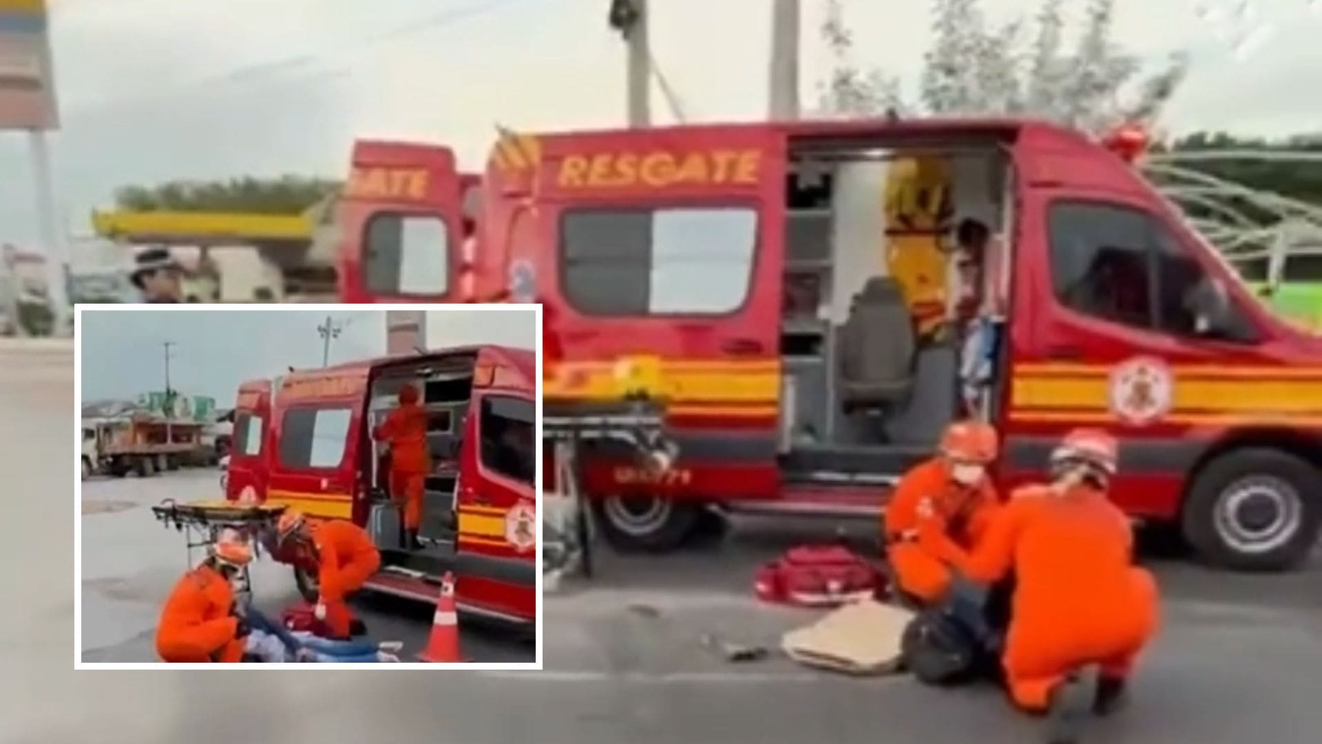 Mulher fica ferida em acidente na rotatória de Várzea Grande; veja vídeo