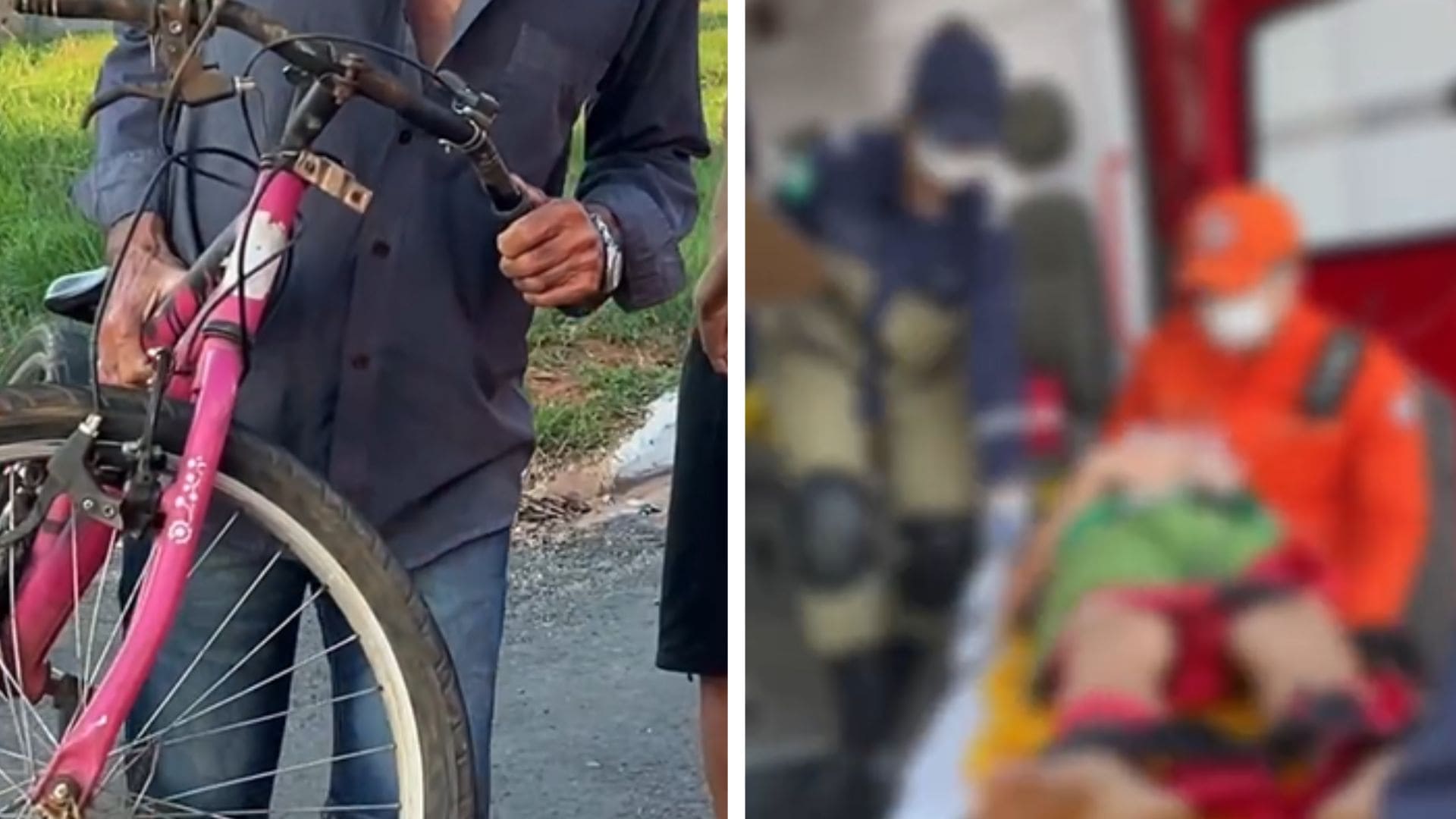 Criança de bicicleta é atingida por motocicleta em Sorriso; veja vídeo