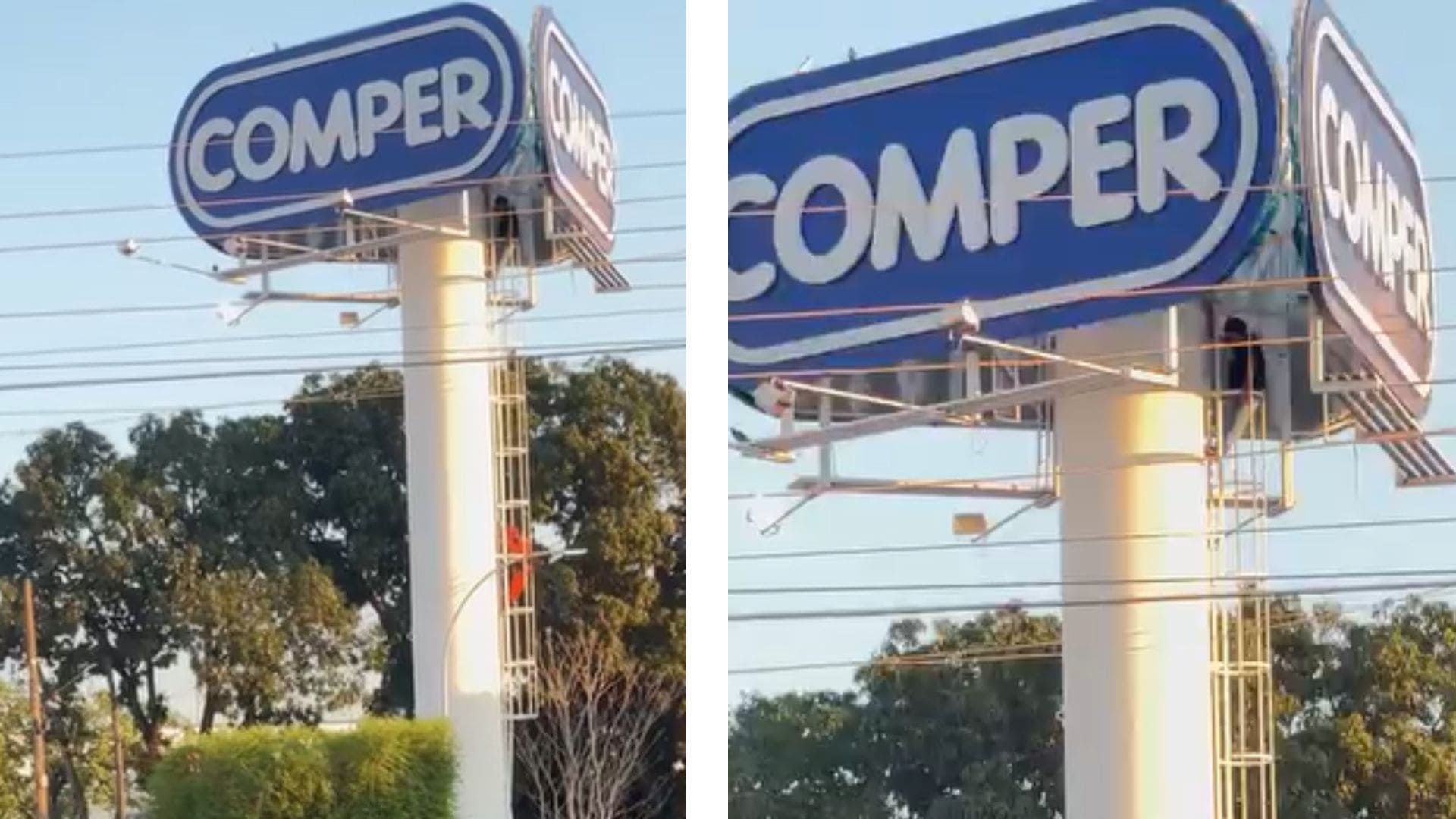 Homem sobe em torre em Várzea Grande e mobiliza bombeiros durante a madrugada; veja vídeo