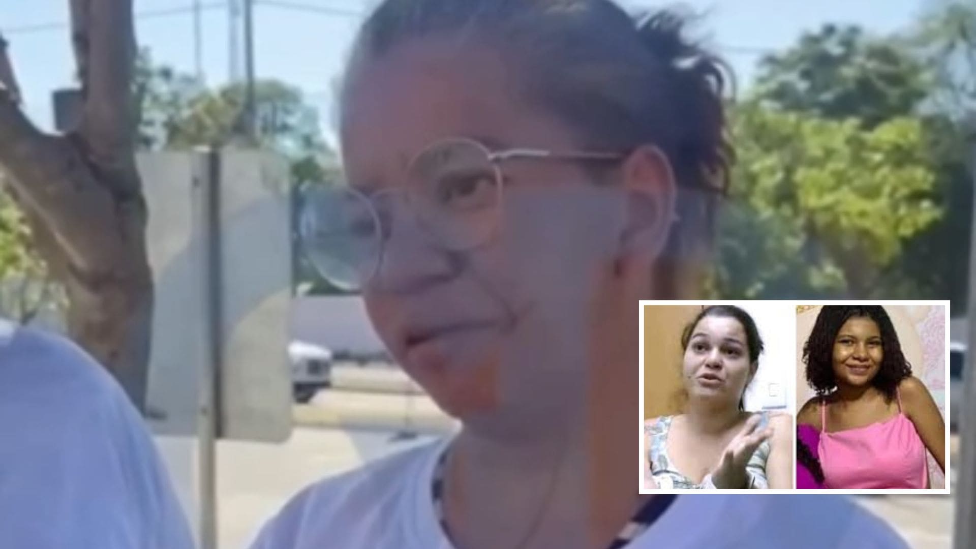 Mãe protesta em Cuiabá e tenta impedir que assassina confessa escape do júri popular; veja vídeo