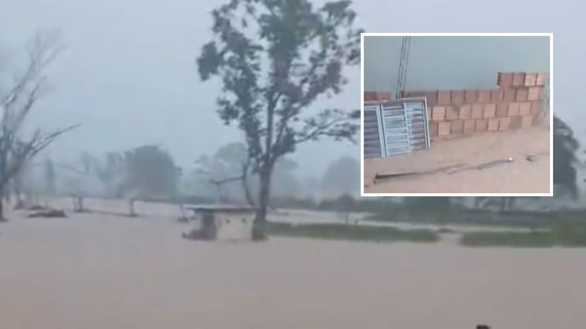 Chuva intensa alaga ruas e invade casas em Pontes e Lacerda; veja vídeo