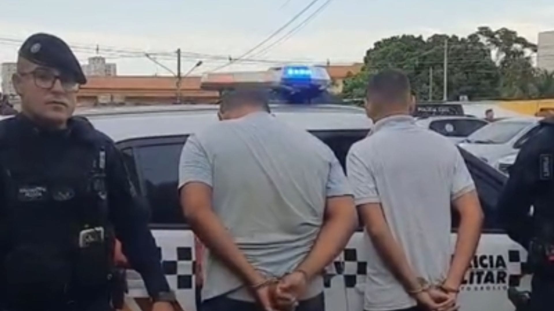 Furto frustrado de estepes em Cuiabá termina com prisão de dois suspeitos; veja vídeo
