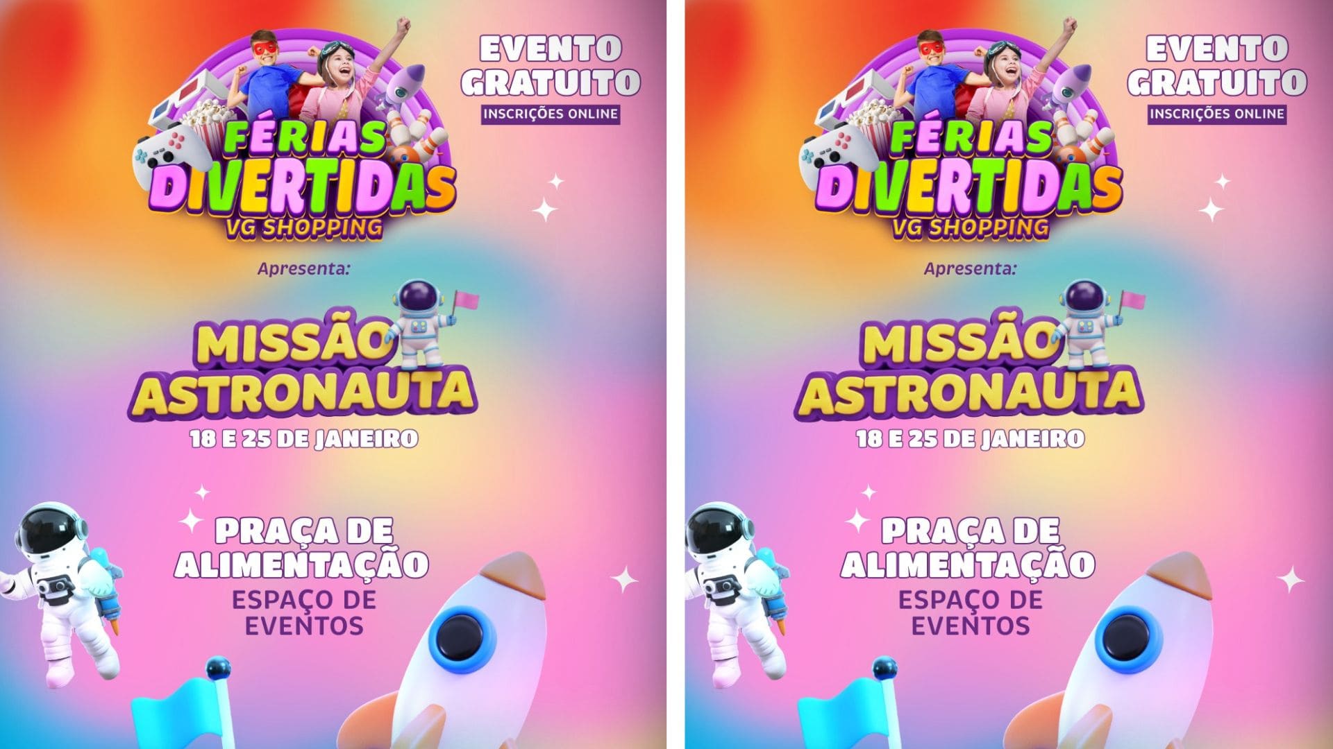 Shopping de Várzea Grande vira cenário de missão espacial gratuita para crianças nas férias