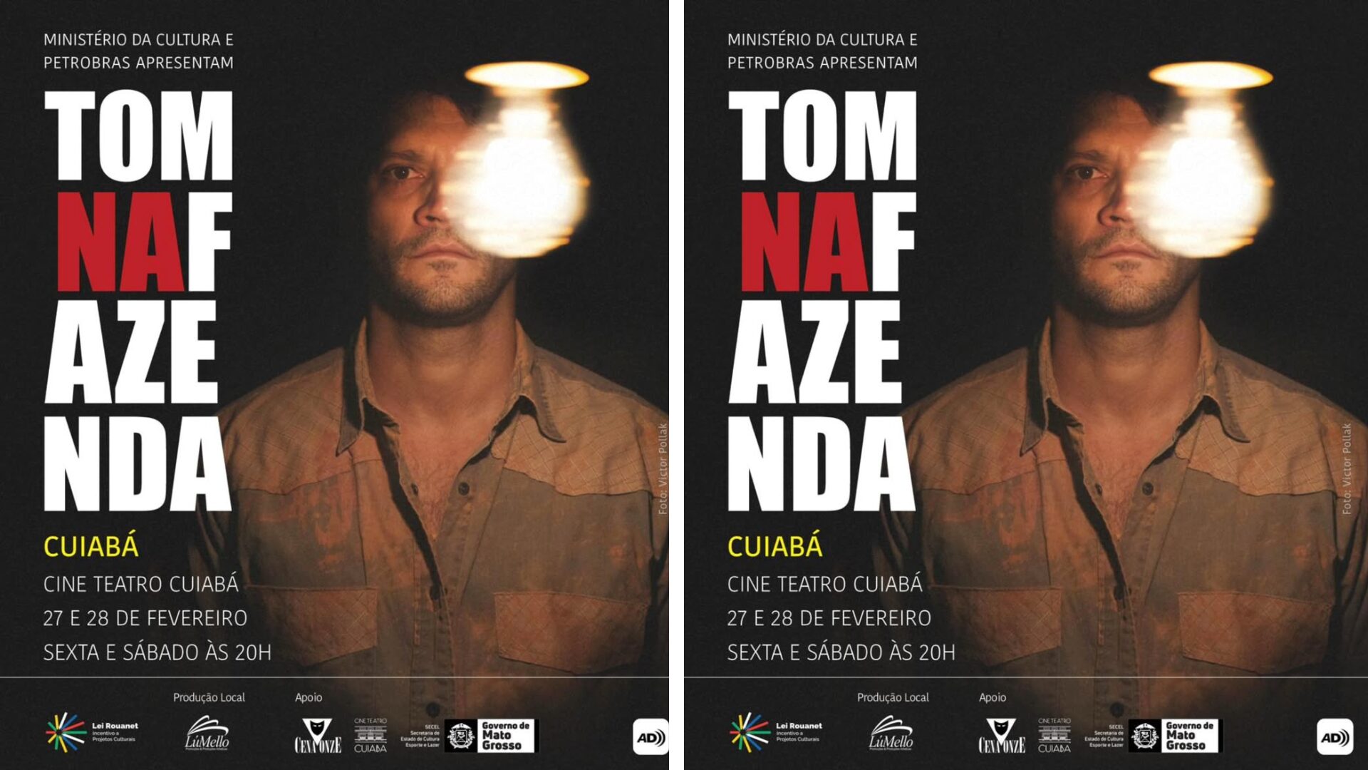 Espetáculo brasileiro consagrado no exterior chega com duas apresentações no Cine Teatro Cuiabá