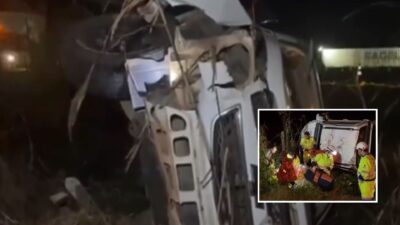 Capotamento na BR-163 deixa cinco feridos e mobiliza equipes de resgate em Sorriso; veja vídeo