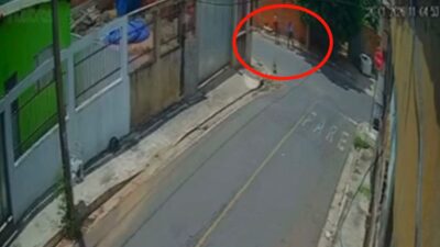Imagens de segurança mostram vizinho matando idoso com foice e pedras em Cuiabá; veja vídeo