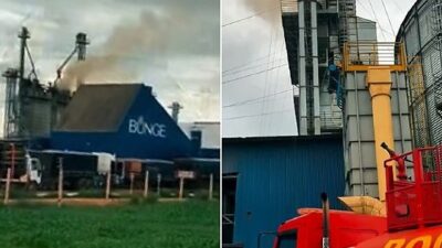 Incêndio em silo da Bunge mobiliza Bombeiros por 12 horas em Alta Floresta; veja vídeo