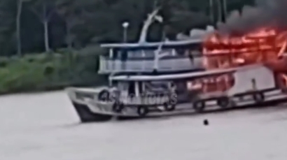 Embarcação com combustível explode no interior; Veja vídeo