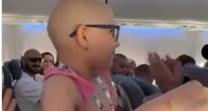 Menina de 8 anos vence câncer raro e é aplaudida durante voo comemorativo; Veja vídeo