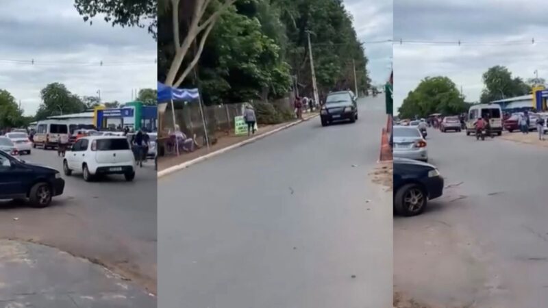 Alunos enfrentam trânsito perigoso por ausência de sinalização em frente a escola em VG; veja vídeo