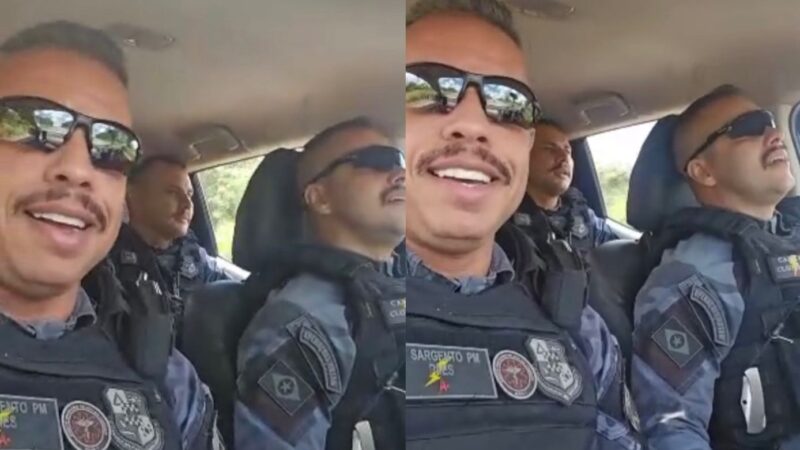 Policiais cantam sertanejo com preso na viatura durante trajeto em Mato Grosso; veja vídeo