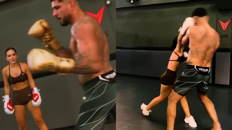 VÍDEO: Mel Maia “nocauteia” Alex Poatan em brincadeira nas redes e vídeo viraliza