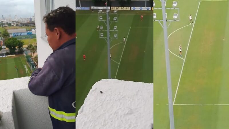 VÍDEO: Trabalhadores chamam atacante durante treino do Santos e reação viraliza