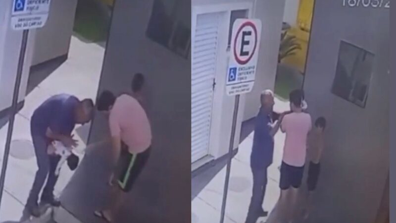 Zelador realiza manobra e salva bebê engasgado com leite em Cuiabá; veja vídeo