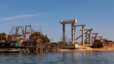 Vídeo mostra avanço da construção da ponte de 561 metros sobre o Rio Teles Pires em Itaúba; veja vídeo