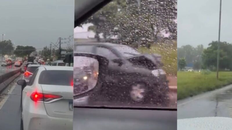 Motoristas enfrentam lentidão após acidente entre carros em região movimentada de Cuiabá; veja vídeo