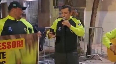 Protesto vira pagode e agentes de trânsito cantam reivindicações; Veja vídeo