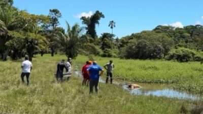 Corpo de homem é encontrado boiando em local de difícil acesso em Pontes e Lacerda; veja vídeo