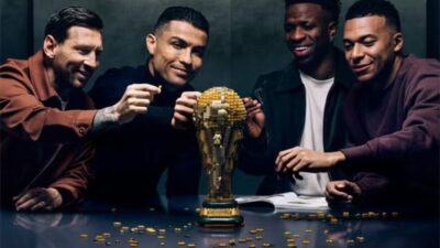 VÍDEO: Messi, Cristiano Ronaldo, Mbappé e Vini Jr. viram Lego e protagonizam disputa inusitada antes da Copa