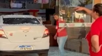 Motorista invade loja para evitar atropelamento em Lucas do Rio Verde; veja vídeo