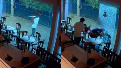 Criminosos quebram vitrine de doceria e furtam ovos de Páscoa em Cuiabá; veja vídeo