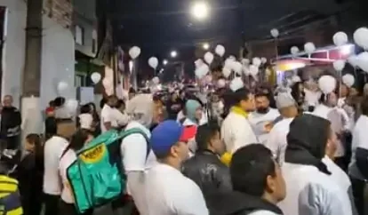 Comoção, revolta e pedido de justiça marcam ato por crianças mortas em atropelamento; Veja vídeo