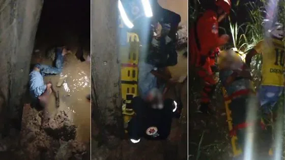 Idoso sofre queda de pelo menos 5 metros em ponte de Cuiabá; veja vídeo